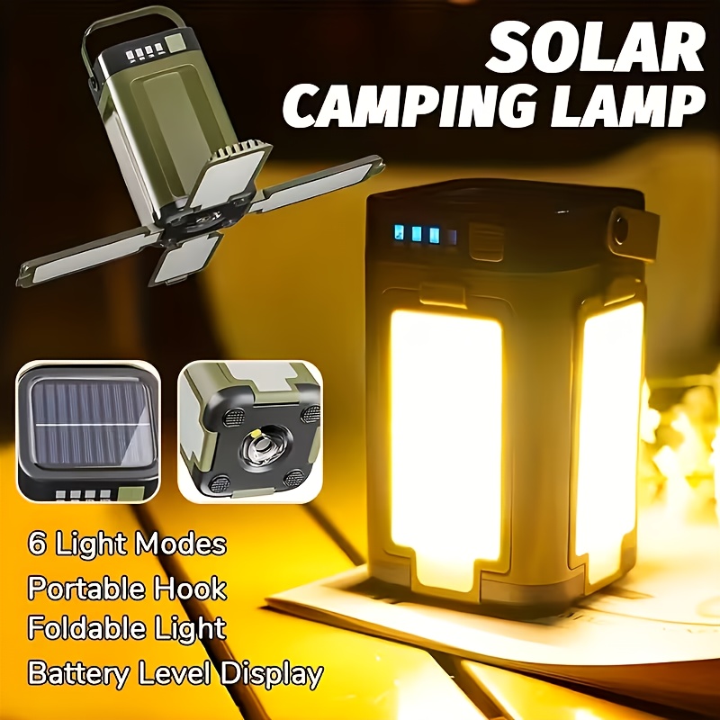 Solar Lamp - مصباح تخييم خارجي يعمل بالطاقة الشمسية،