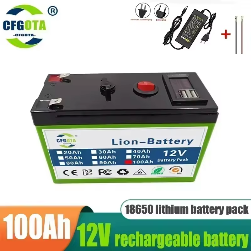 Lithium Battery 12V - بطارية ليثيوم جديدة 12 فولت 100