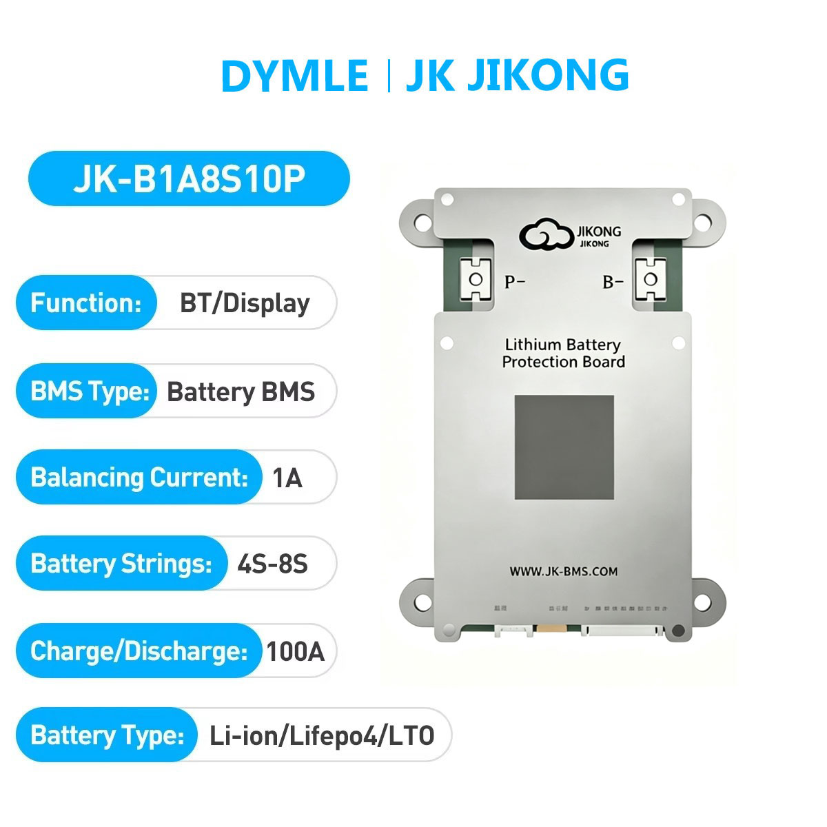 Lithium Battery 12V - JK JIKONG B1A8S10P نظام إدارة البطارية