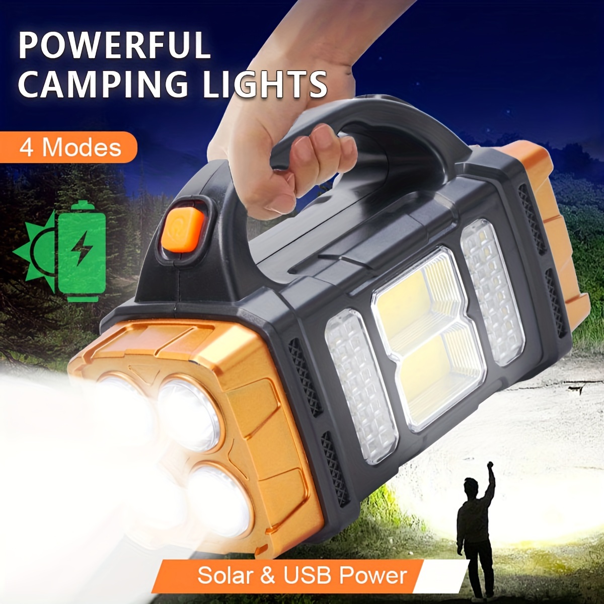 Solar Generator - مصباح يدوي LED شمسي عالي الطاقة