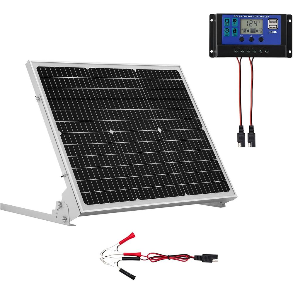 شاحن بطارية شمسي 50 واط 12 فول - مراجعة Solar Panel وسعره