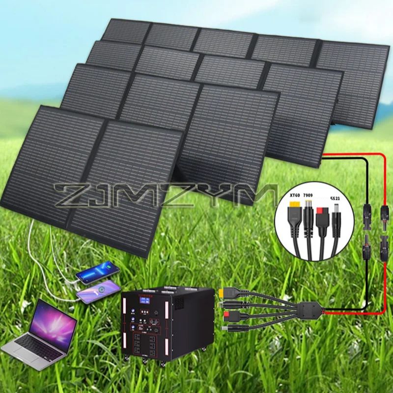 لوح شمسي قابل للطي 300 واط / 2 - مراجعة Solar Panel 200W وسعره