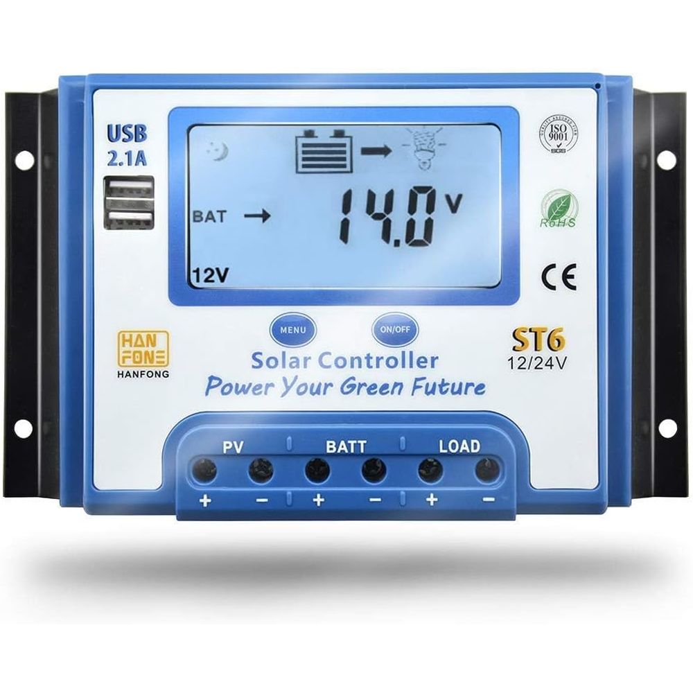 منظم شحن شمسي 60 أمبير 12/24 ف - مراجعة Charge Controller Solar وسعره