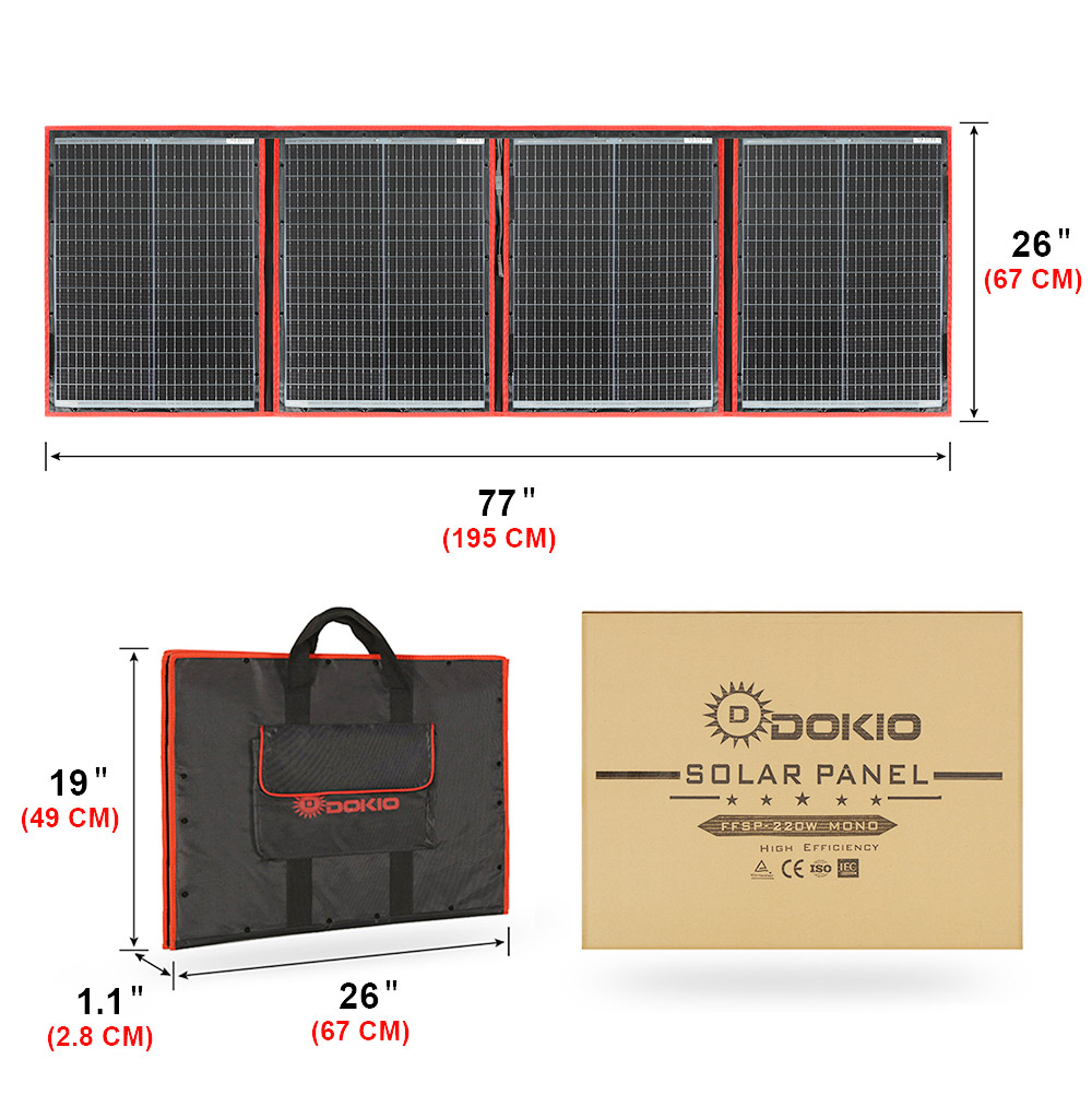 Dokio العلامة التجارية مرنة قا - مراجعة Solar Panel 200W وسعره