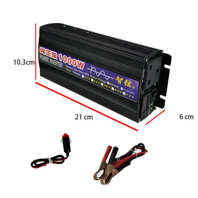 محول طاقة موجة جيبية نقية 1000 - مراجعة Power Inverter وسعره