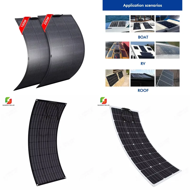 لوح شمسي مرن 50 واط 100 واط 15 - مراجعة Solar Panel 200W وسعره